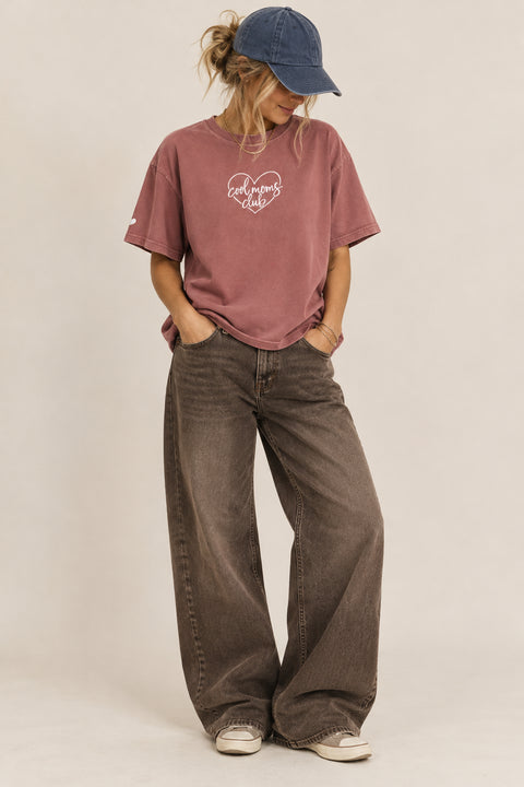 Cool Moms Club Vintage Tee Heart Logo