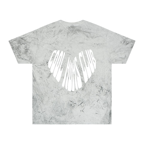 Cool Moms Club OG logo Front, Heart Logo Back,  Colorblast T-Shirt