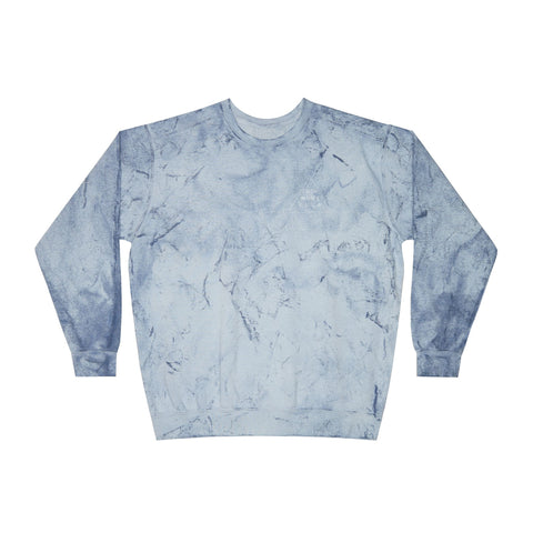 Cool Moms Club OG logo Front, Heart Logo Back, Colorblast Crewneck Sweatshirt