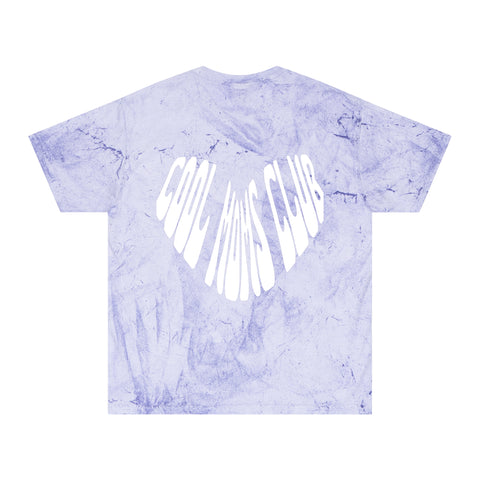 Cool Moms Club Basics Logo Front, Heart LOGO Back, Color Blast T-Shirt