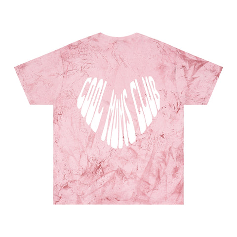 Cool Moms Club Basics Logo Front, Heart LOGO Back, Color Blast T-Shirt