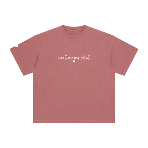 Cool Moms Club Vintage Tee Cursive Logo