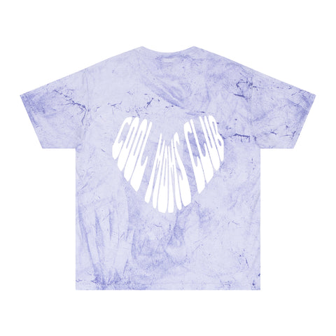 Cool Moms Club OG logo Front, Heart Logo Back,  Colorblast T-Shirt