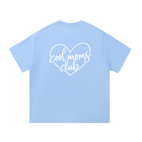 Cool Moms Club Tee Heart Logo on Back