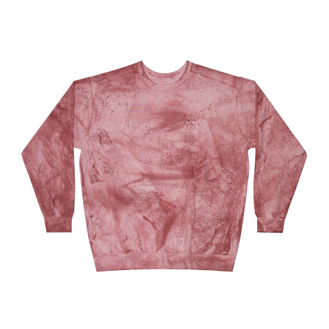 Cool Moms Club OG logo Front, Heart Logo Back, Colorblast Crewneck Sweatshirt