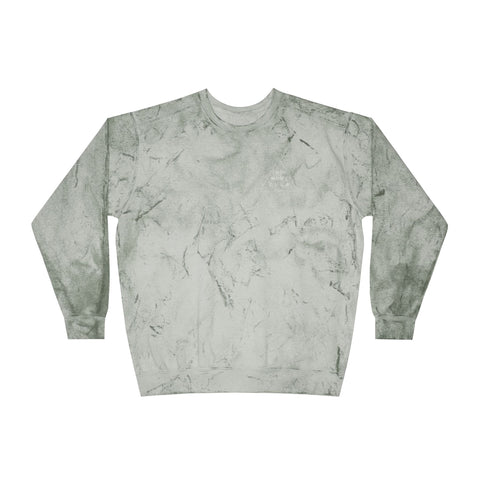 Cool Moms Club OG logo Front, Heart Logo Back, Colorblast Crewneck Sweatshirt