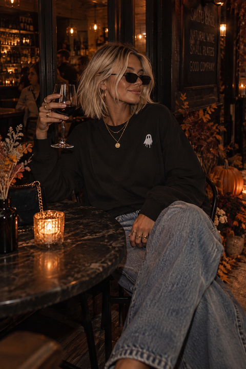 Spooky MOMster Oversized Long Sleeve Tee