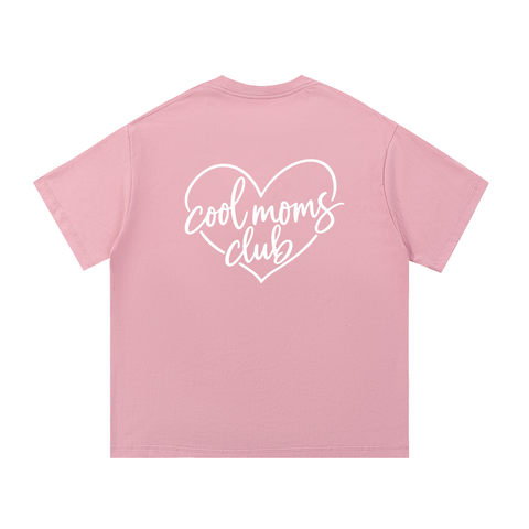 Cool Moms Club Tee Heart Logo on Back