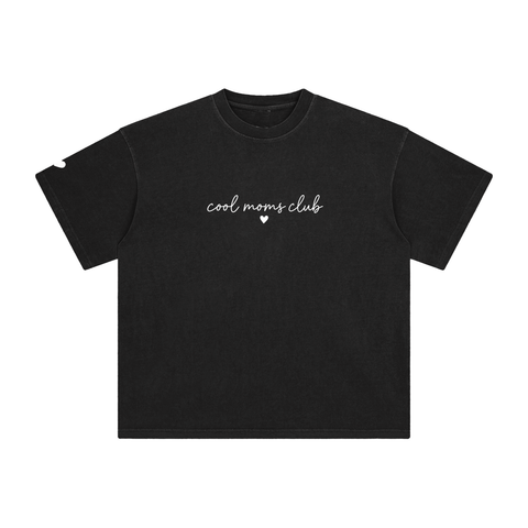 Cool Moms Club Vintage Tee Cursive Logo