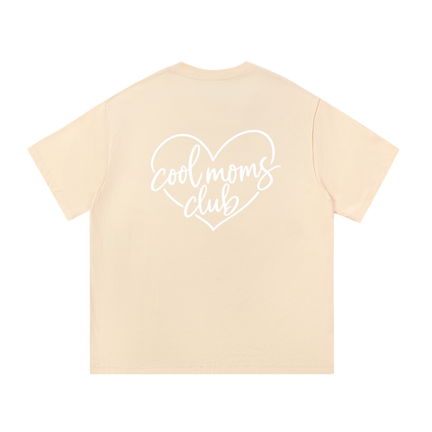 Cool Moms Club Tee Heart Logo on Back