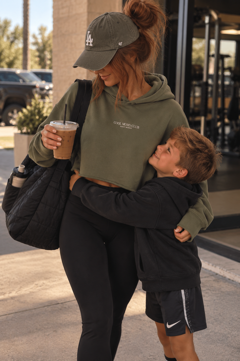 Cool Moms Club  Crop Hoodie