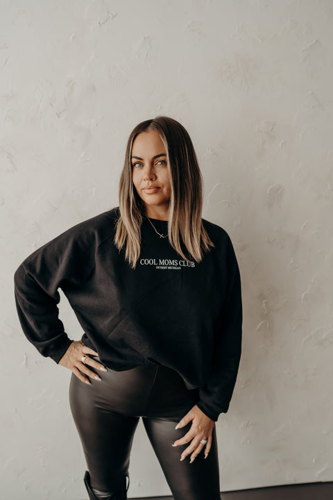Cool Moms Club Cropped Fleece Pullover