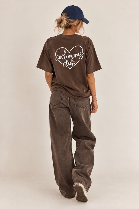 Cool Moms Club Tee Heart Logo on Back