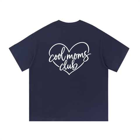 Cool Moms Club Tee Heart Logo on Back