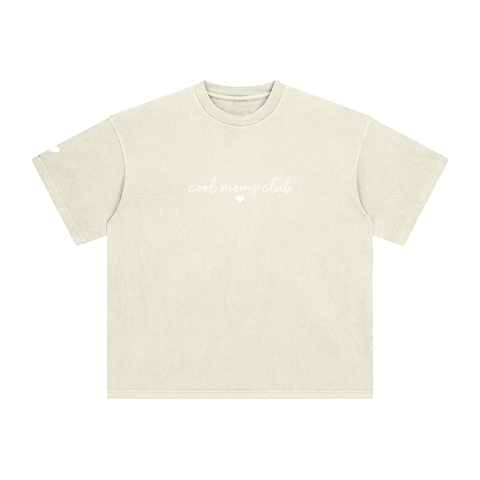 Cool Moms Club Vintage Tee Cursive Logo