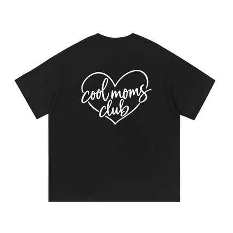 Cool Moms Club Tee Heart Logo on Back